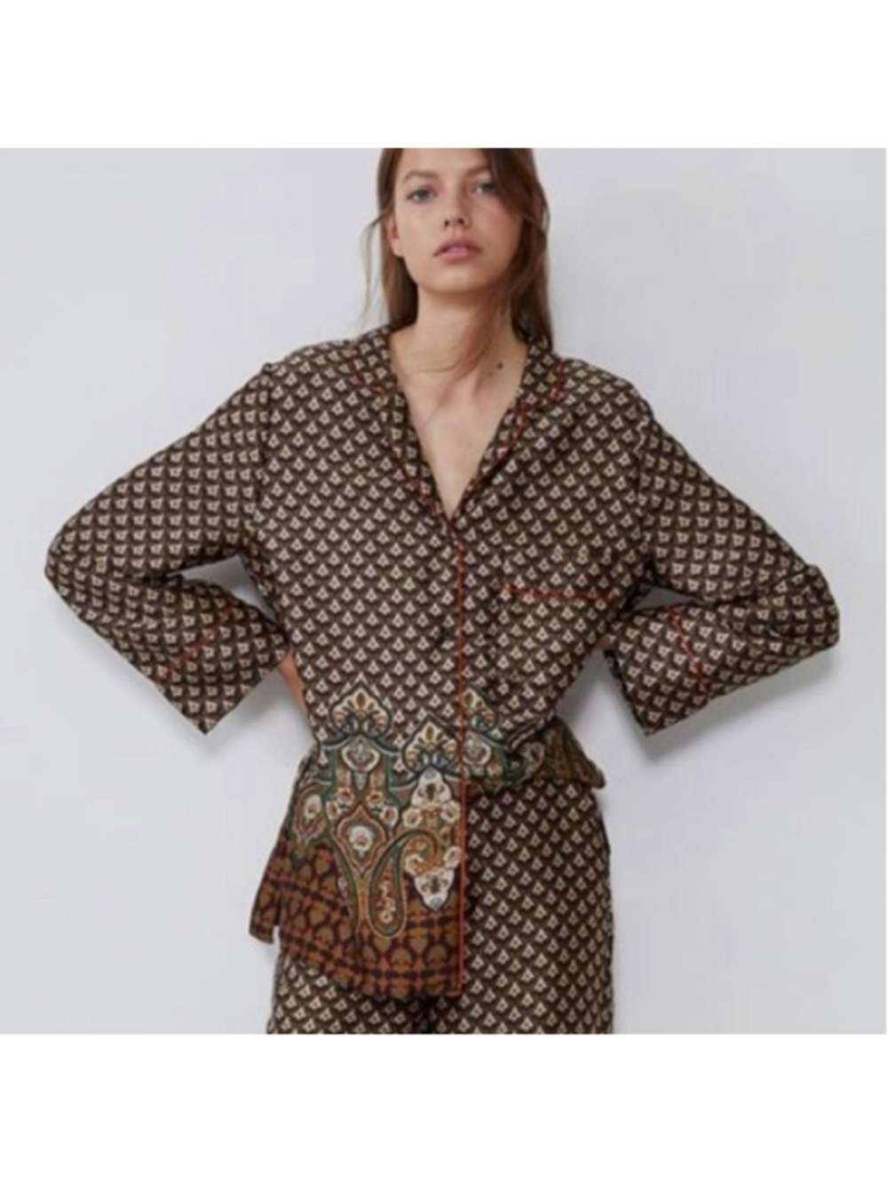 NWOT ZARA PRINTED SHIRT